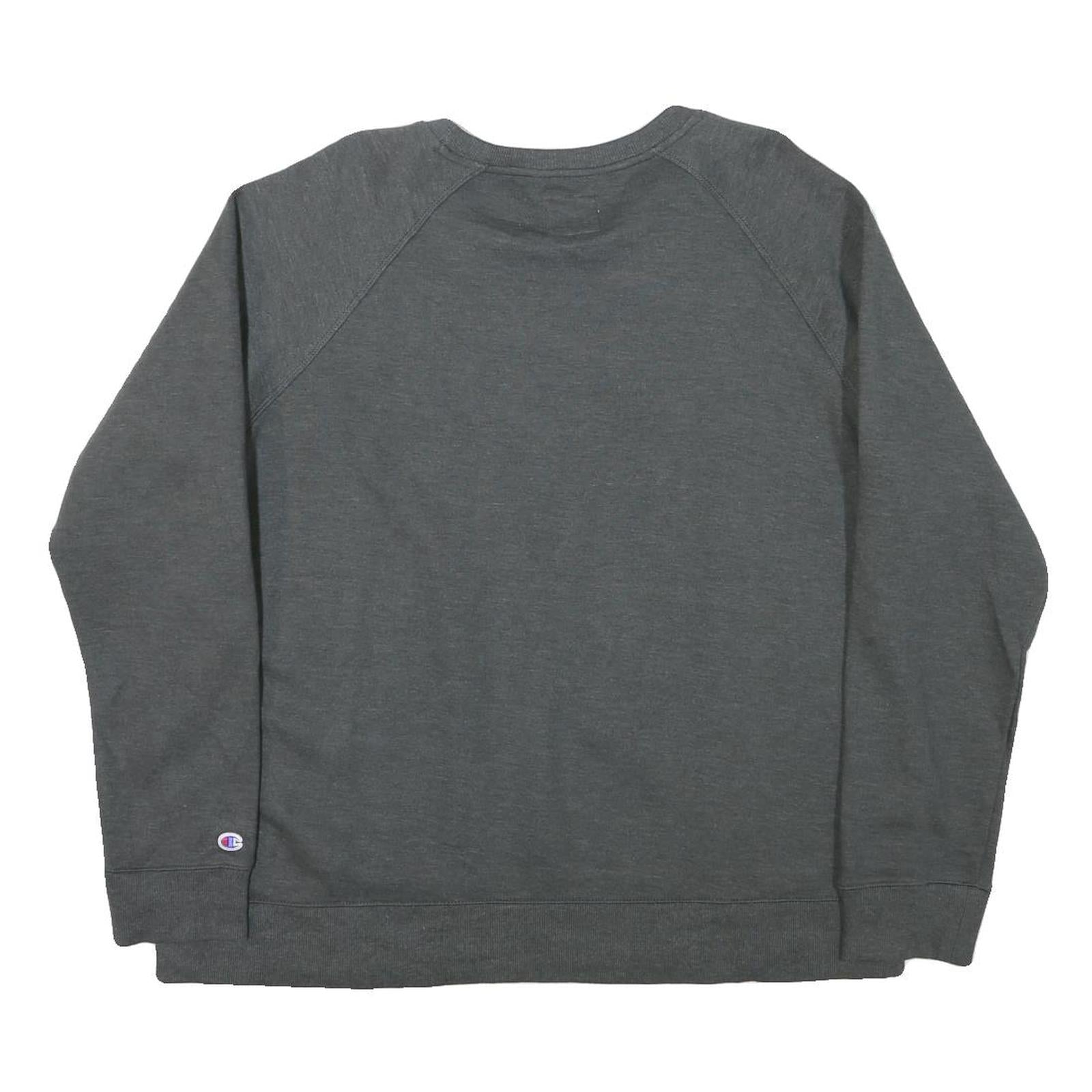 CHAMPION Mens Grey Cotton Blend Crew Neck XL Classic Logo Sweatshirt