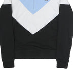 FILA Womens Blue & White & Black Sweatshirt High Neck M Cotton Pullover