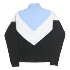 FILA Womens Blue & White & Black Sweatshirt High Neck M Cotton Pullover