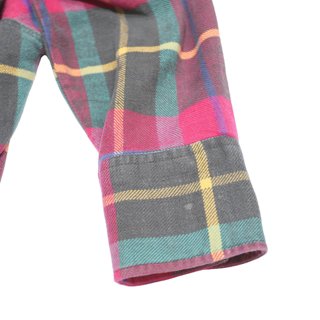 WRANGLER Mens Red Green Check Shirt XL Western Casual Cotton Long Sleeve