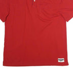 TOMMY HILFIGER Mens Red Short Sleeve Polo Shirt 2XL Cotton Basic Casual