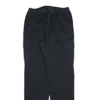 EUROPEAN PROJECT Mens Cotton Blend Black Regular Straight Trousers W30 L34 Cargo