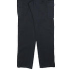 EUROPEAN PROJECT Mens Cotton Blend Black Regular Straight Trousers W30 L34 Cargo
