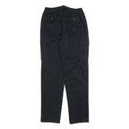 EUROPEAN PROJECT Mens Cotton Blend Black Regular Straight Trousers W30 L34 Cargo