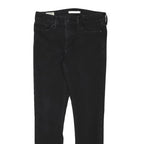 LEVI'S Womens Black Slim Skinny Denim Cotton Blend W28 L28 Stylish Zip Jeans