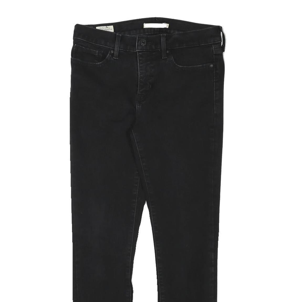 LEVI'S Womens Black Slim Skinny Denim Cotton Blend W28 L28 Stylish Zip Jeans