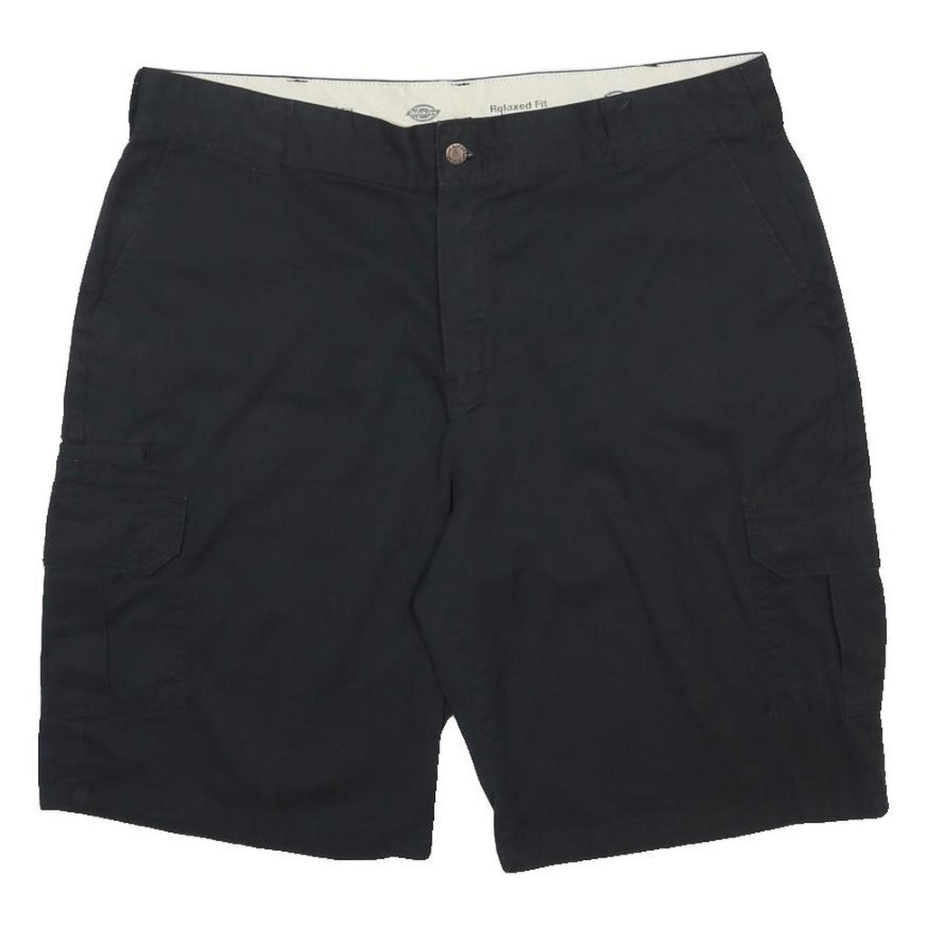 DICKIES Mens Black Cargo Shorts XL W40 Relaxed Fit Cotton Blend Workwear