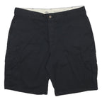 DICKIES Mens Black Cargo Shorts XL W40 Relaxed Fit Cotton Blend Workwear