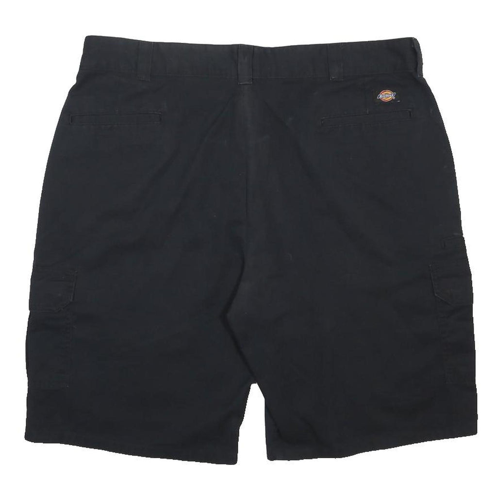 DICKIES Mens Black Cargo Shorts XL W40 Relaxed Fit Cotton Blend Workwear