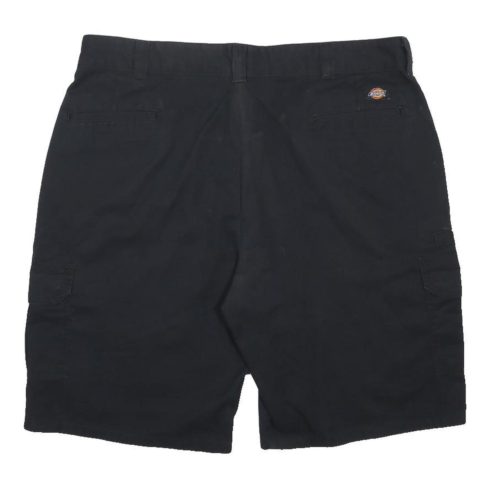 DICKIES Mens Black Cargo Shorts XL W40 Relaxed Fit Cotton Blend Workwear