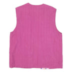Reversible Womens Gilet Pink Patchwork M