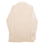 M TREND Womens Bardot Blouse Beige Collared Long Sleeve L