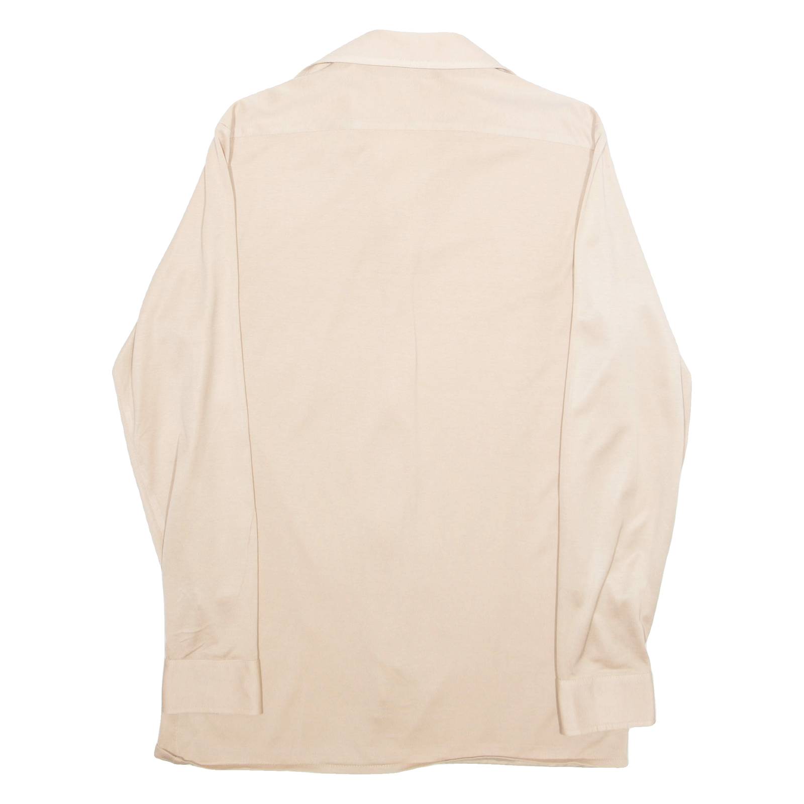 M TREND Womens Bardot Blouse Beige Collared Long Sleeve L