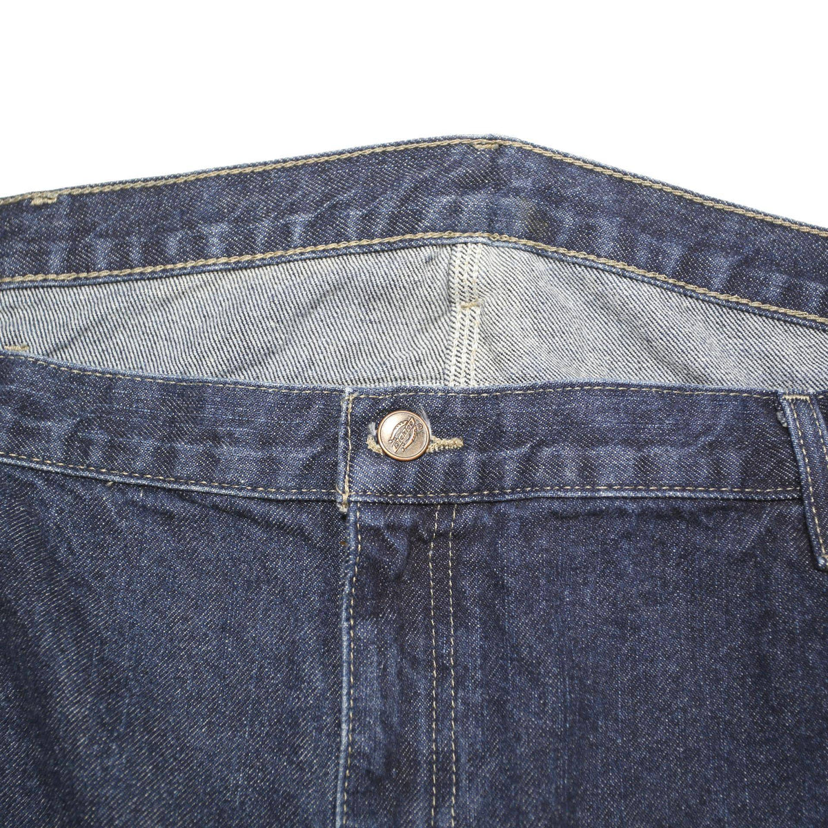 DICKIES Mens Jeans Blue Regular Straight Denim W42 L31 Workwear Style