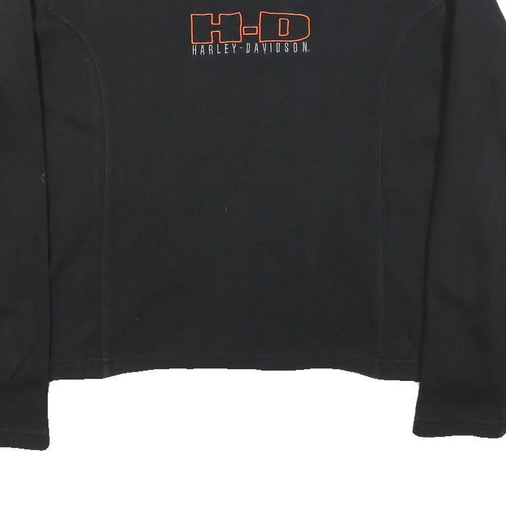 HARLEY DAVIDSON Womens Black Cotton Crew Neck XL Sweatshirt H-D Logo