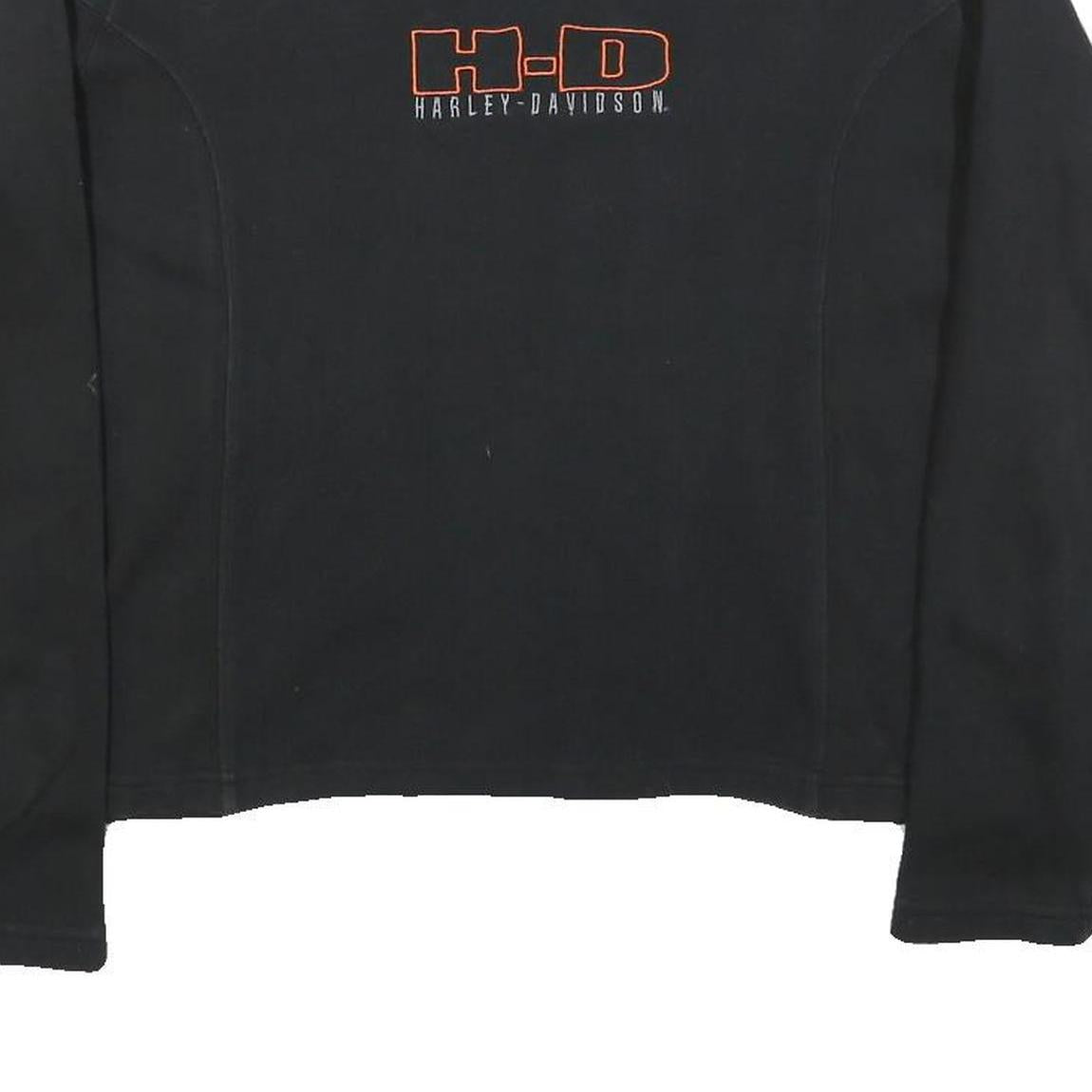 HARLEY DAVIDSON Womens Black Cotton Crew Neck XL Sweatshirt H-D Logo