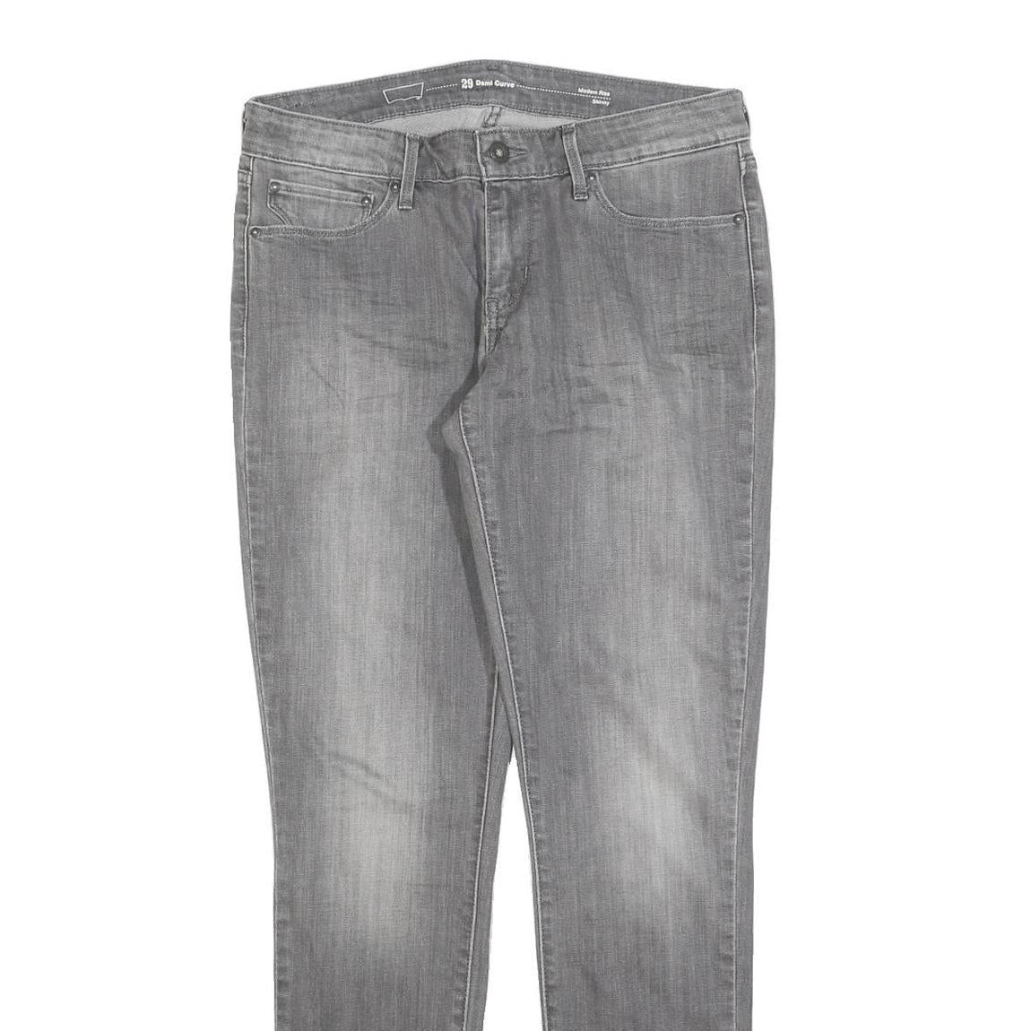 LEVI'S Womens Slim Grey Jeans Denim W29 L32 Classic Fit Zip Closure