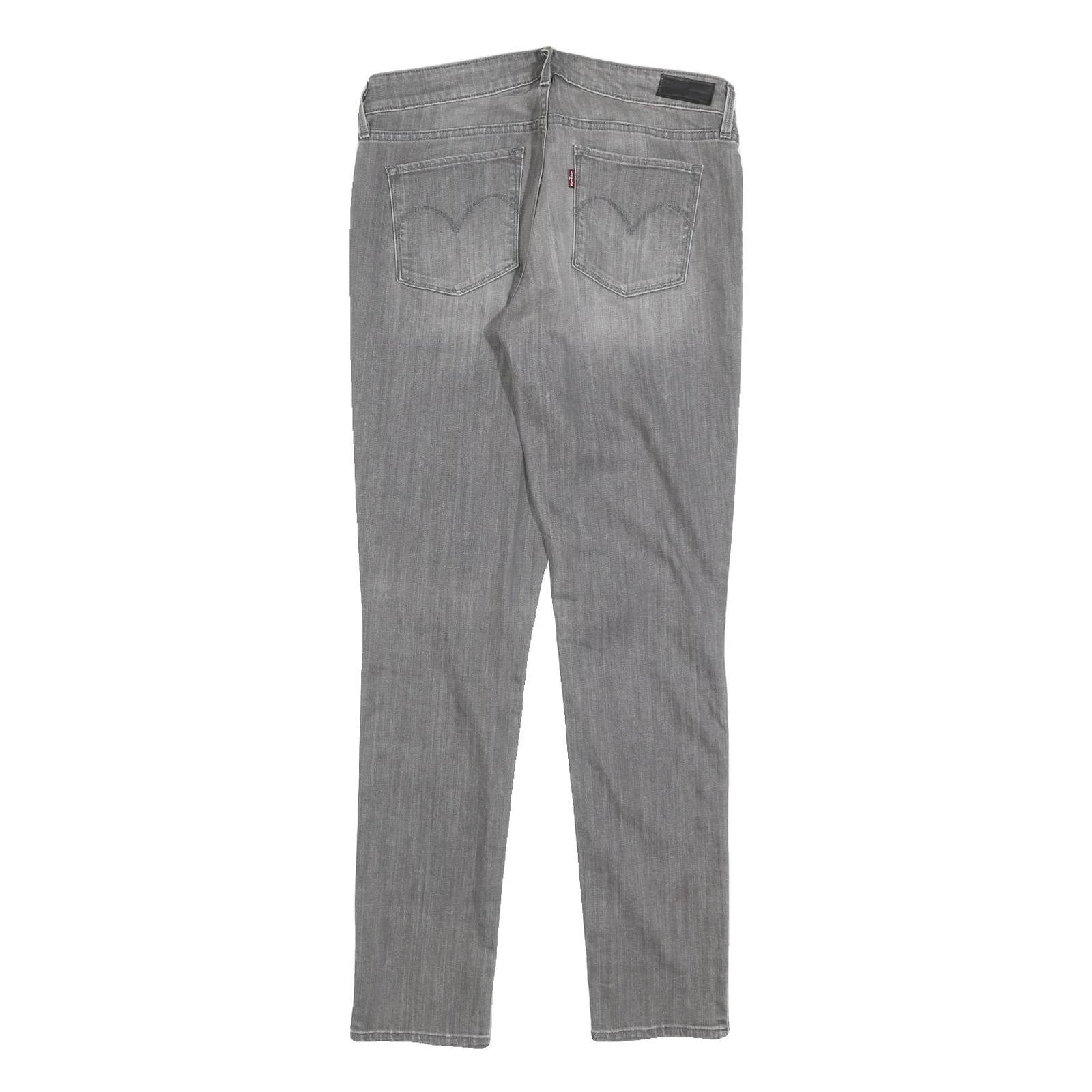 LEVI'S Womens Slim Grey Jeans Denim W29 L32 Classic Fit Zip Closure