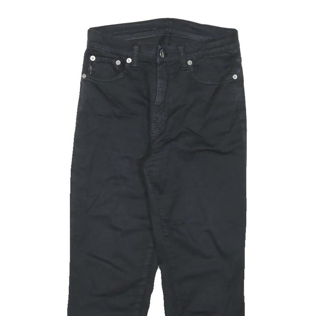 ICE JEANS Womens Cotton Blend Black Regular Straight Trousers W24 L21 Stylish