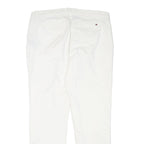 TOMMY HILFIGER Womens Cotton Blend White Regular Fit Straight Trousers W32 L27