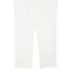 TOMMY HILFIGER Womens Cotton Blend White Regular Fit Straight Trousers W32 L27