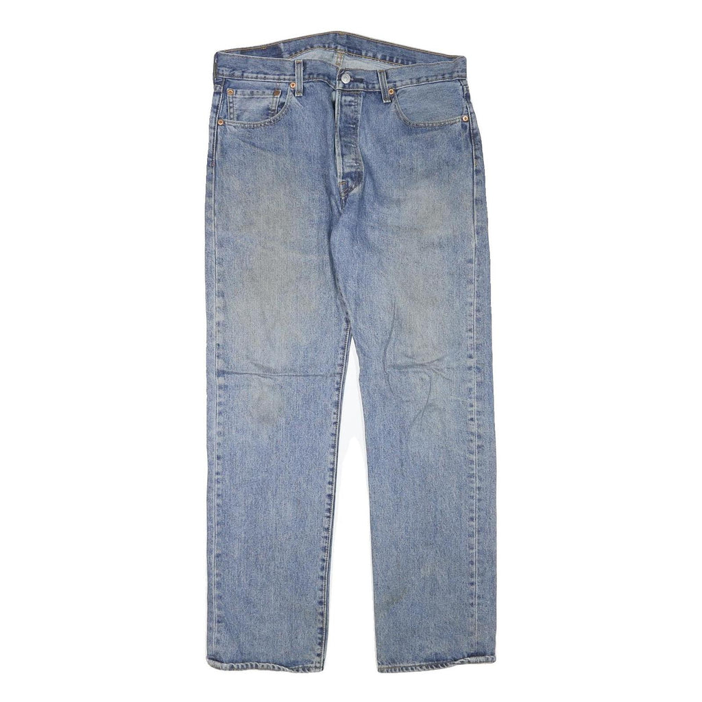 LEVI'S 501 Mens Jeans Blue Regular Straight Denim Medium W34 L31 Classic Cotton