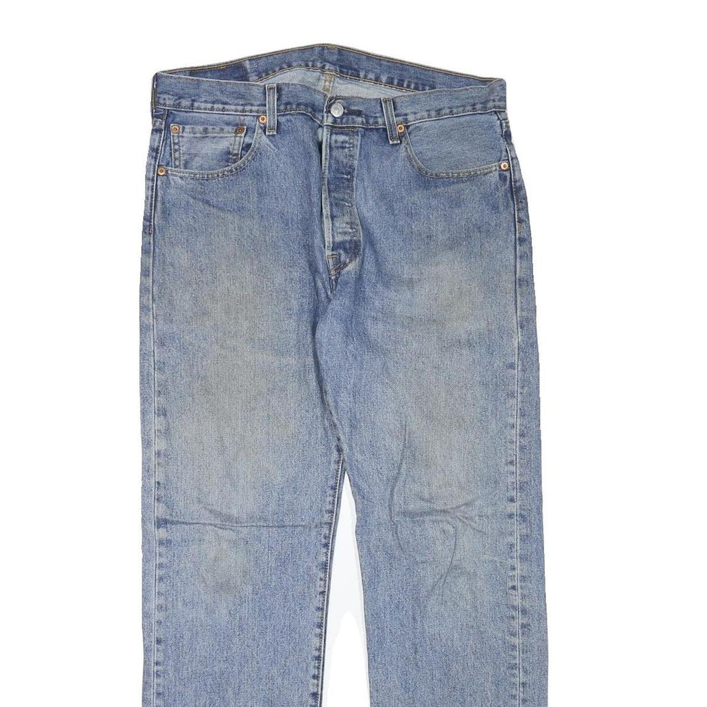 LEVI'S 501 Mens Jeans Blue Regular Straight Denim Medium W34 L31 Classic Cotton