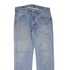 LEVI'S 501 Mens Jeans Blue Regular Straight Denim Medium W34 L31 Classic Cotton