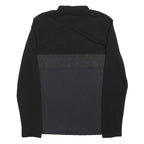 LACOSTE Mens Black & Grey Long Sleeve Colourblock Polo Shirt M Classic Fit