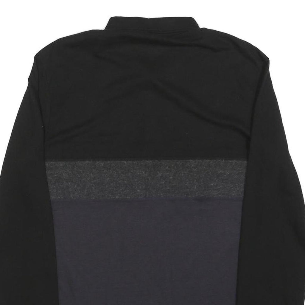 LACOSTE Mens Black & Grey Long Sleeve Colourblock Polo Shirt M Classic Fit