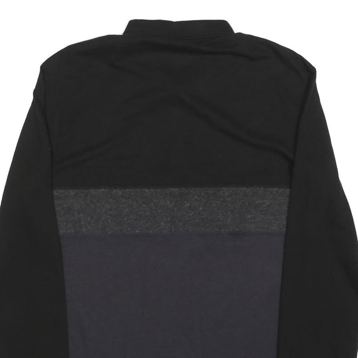 LACOSTE Mens Black & Grey Long Sleeve Colourblock Polo Shirt M Classic Fit