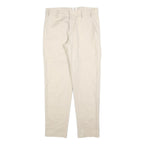 JOAH KRAUS Womens Cotton Blend Beige Regular Straight Trousers W34 L32 Stylish