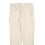 JOAH KRAUS Womens Cotton Blend Beige Regular Straight Trousers W34 L32 Stylish