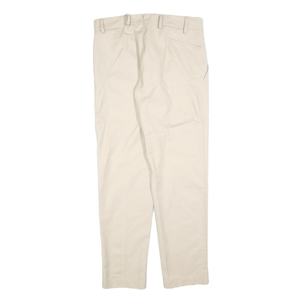 JOAH KRAUS Womens Cotton Blend Beige Regular Straight Trousers W34 L32 Stylish