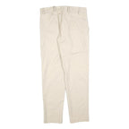 JOAH KRAUS Womens Cotton Blend Beige Regular Straight Trousers W34 L32 Stylish