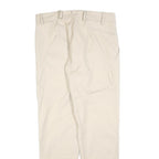 JOAH KRAUS Womens Cotton Blend Beige Regular Straight Trousers W34 L32 Stylish