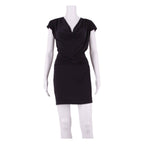 WHISTLES Womens Mini Dress Black Short Sleeve Short XS