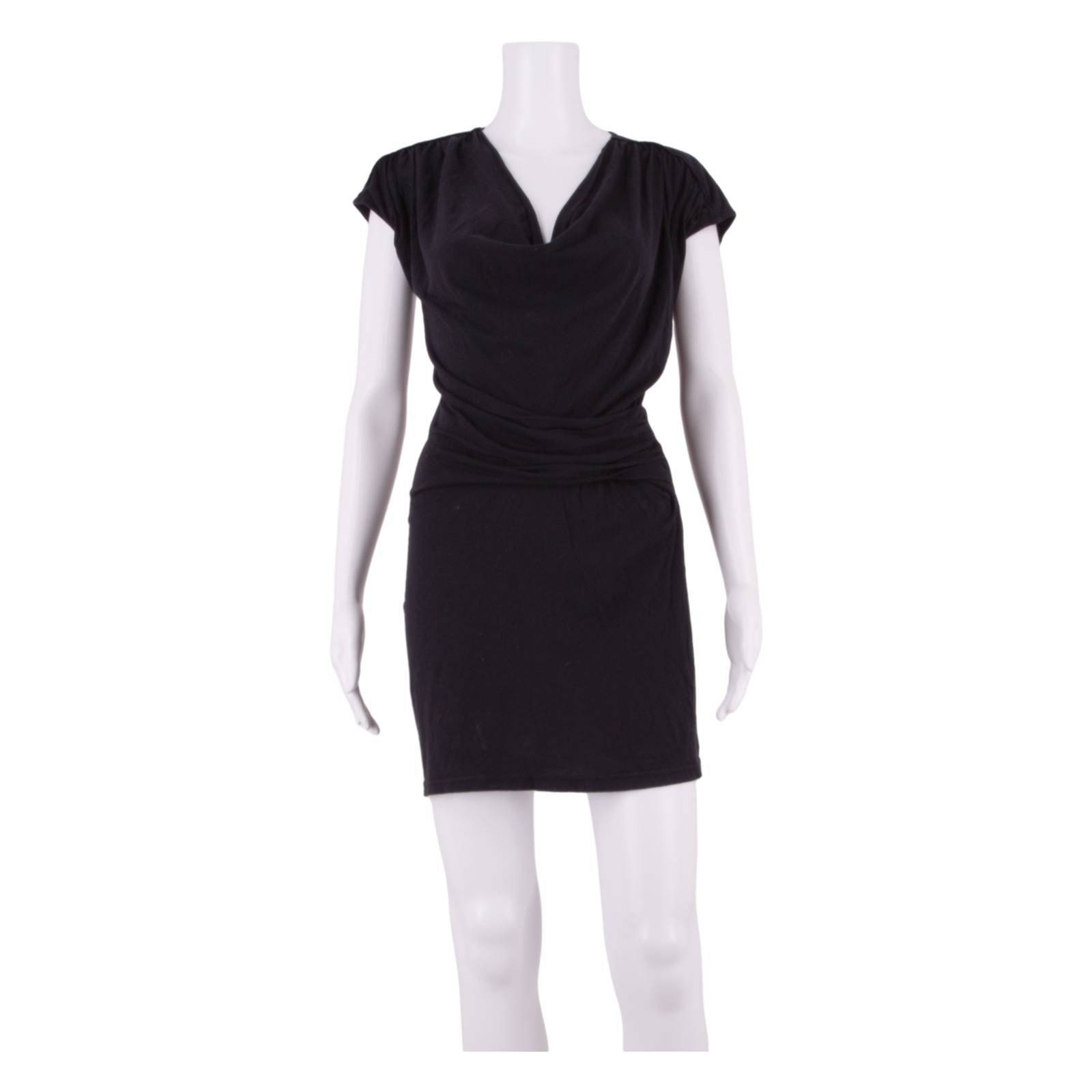 WHISTLES Womens Mini Dress Black Short Sleeve Short XS