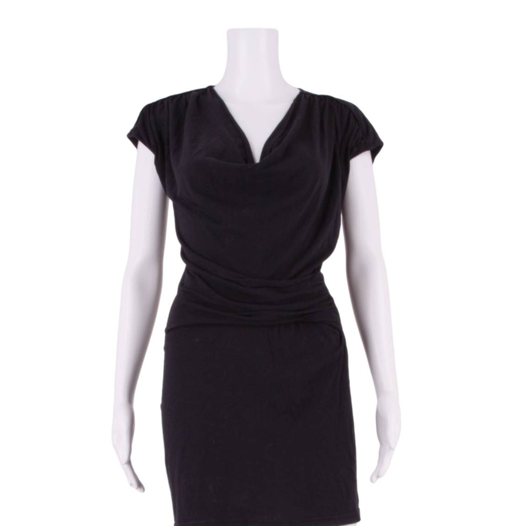 WHISTLES Womens Mini Dress Black Short Sleeve Short XS