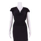 WHISTLES Womens Mini Dress Black Short Sleeve Short XS