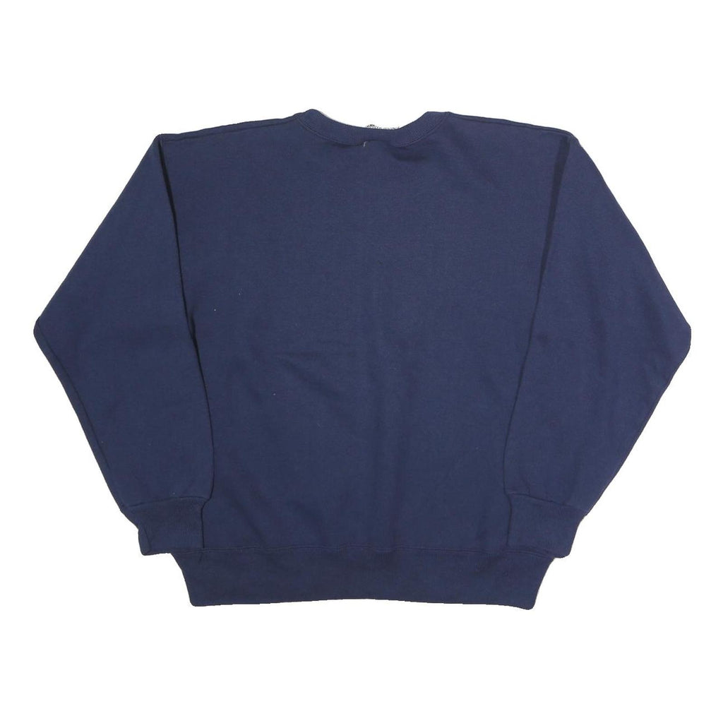 HANES Mens Blue Skeleton Graphic Crew Neck M Cotton Sweatshirt Casual