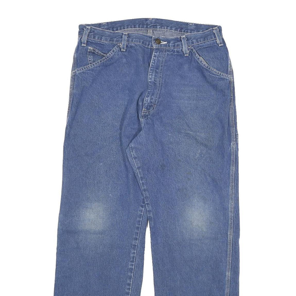 DICKIES Mens Jeans Blue Regular Straight Denim Medium W30 L29 Workwear