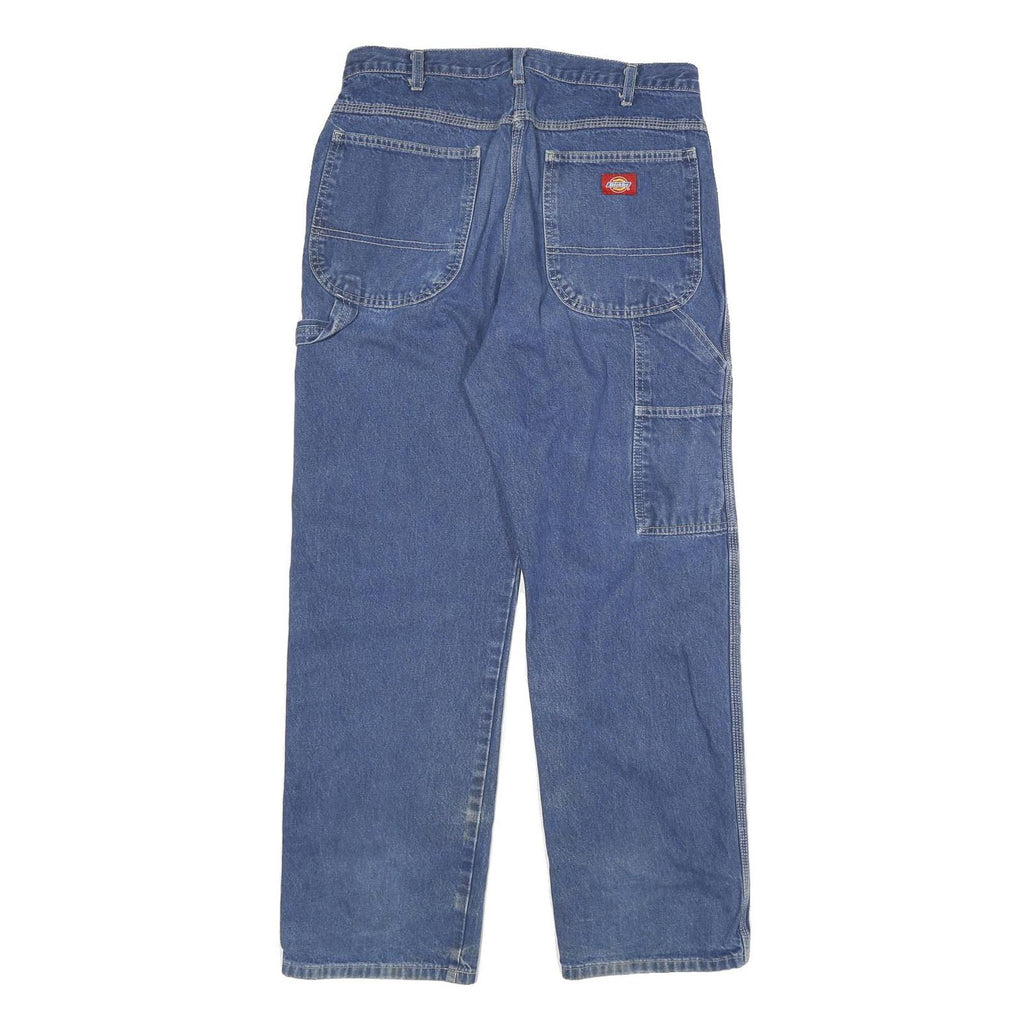 DICKIES Mens Jeans Blue Regular Straight Denim Medium W30 L29 Workwear