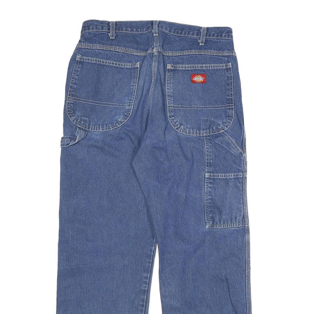 DICKIES Mens Jeans Blue Regular Straight Denim Medium W30 L29 Workwear