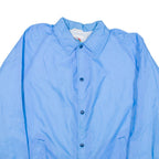 WEATHER BREAKER Mens Coach Jacket Blue Nylon 90s L