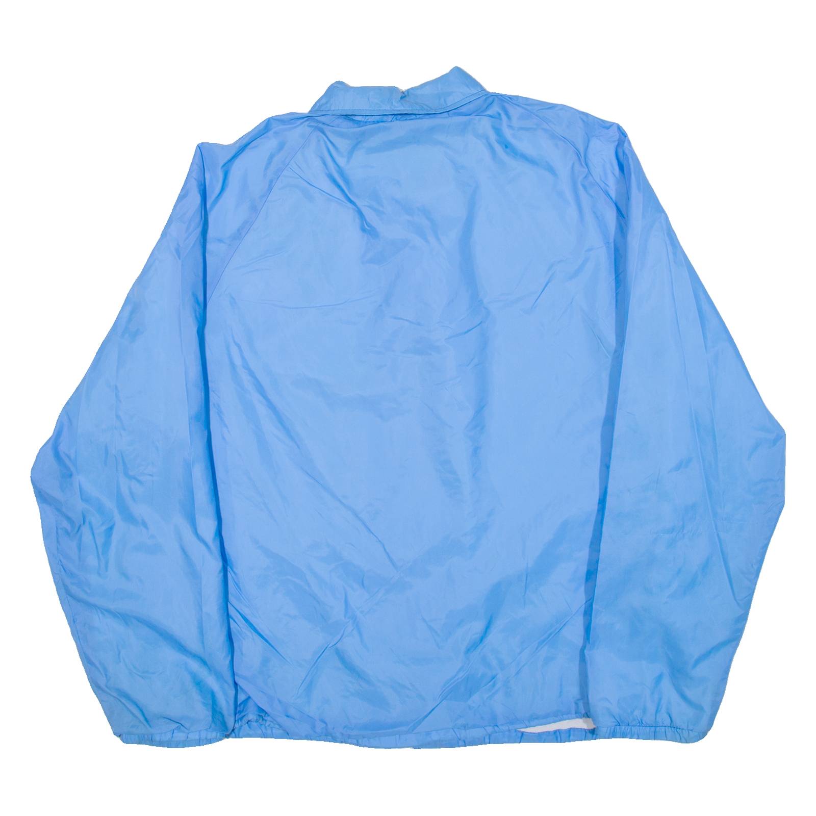 WEATHER BREAKER Mens Coach Jacket Blue Nylon 90s L