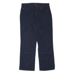 TOMMY HILFIGER Mens Cotton Blend Navy Relaxed Straight Trousers W32 L30 Casual