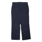 TOMMY HILFIGER Mens Cotton Blend Navy Relaxed Straight Trousers W32 L30 Casual