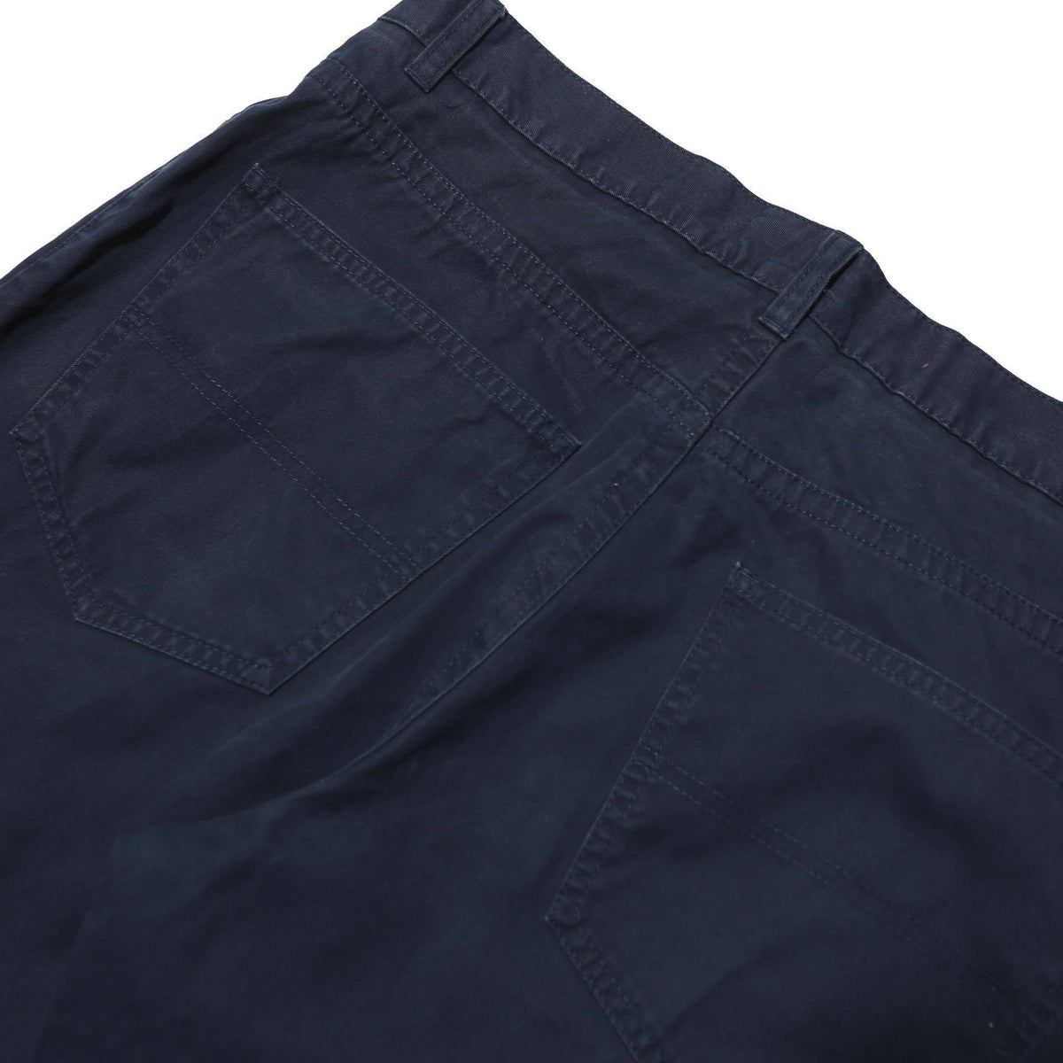 TOMMY HILFIGER Mens Cotton Blend Navy Relaxed Straight Trousers W32 L30 Casual