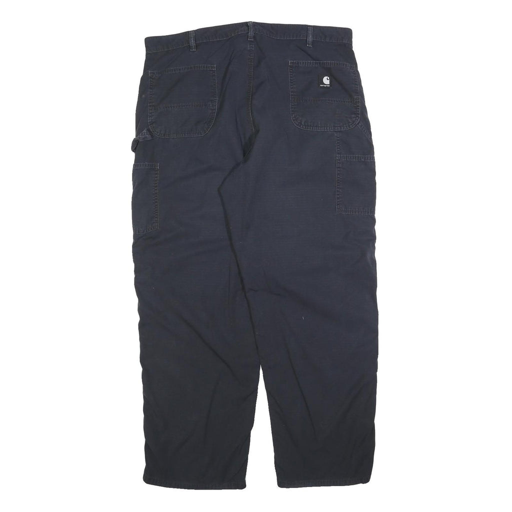CARHARTT Mens Cotton Blend Blue Relaxed Straight Trousers W40 L32 Workwear
